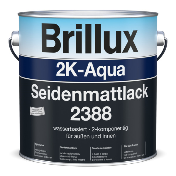 2K-Aqua Seidenmattlack 2388, Wunschfarbton (ohne Härter)