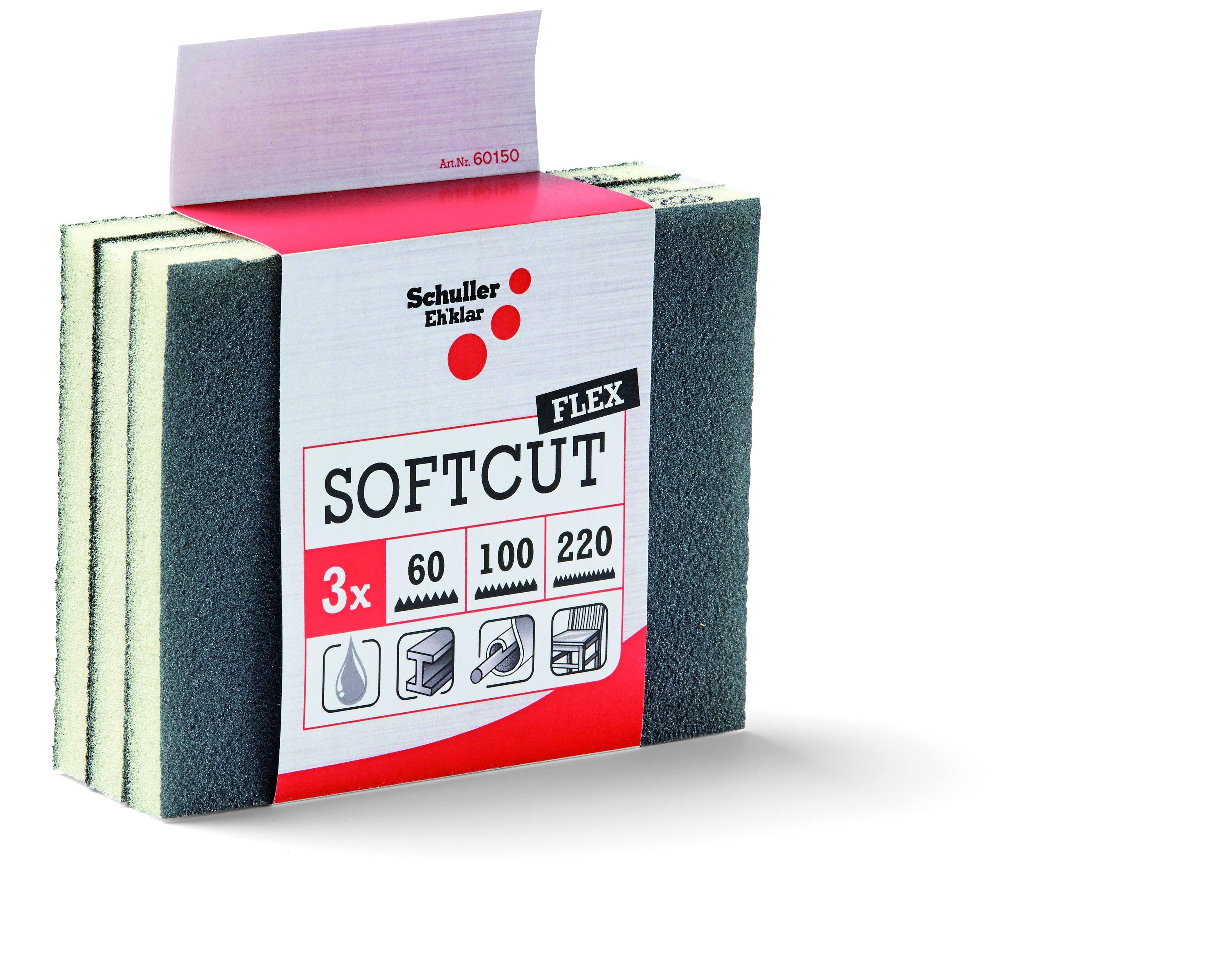 Softcut Flex Schleifkissenset, 125x100x12,5 mm